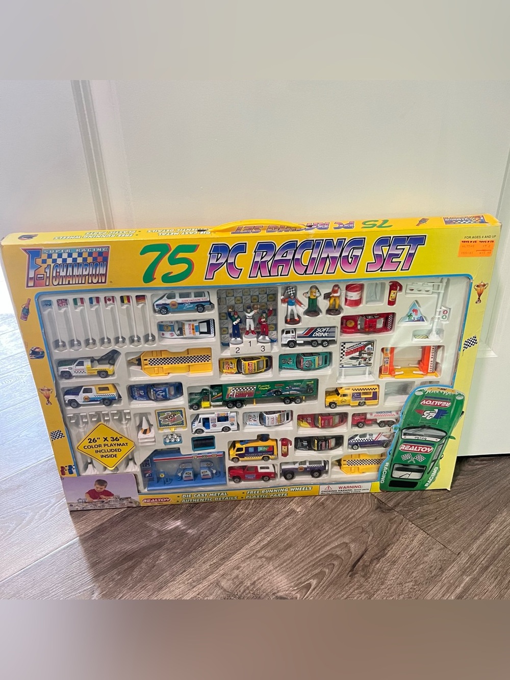 Vintage 1990s Realtoy (No. 2328) 75-Piece Racing Set Toys ‘R Us (Incomplete)